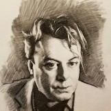 Hitch, charcoal on paper